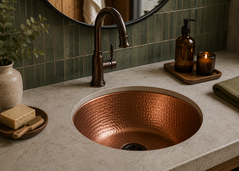 Undermount copper sink