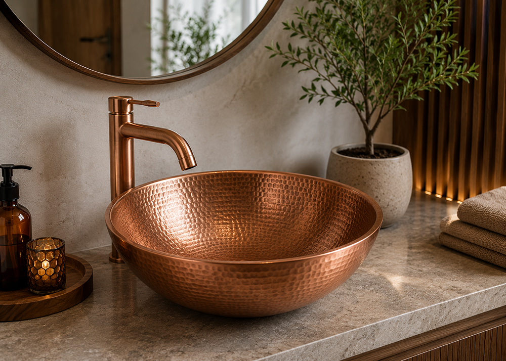 vessel copper sink