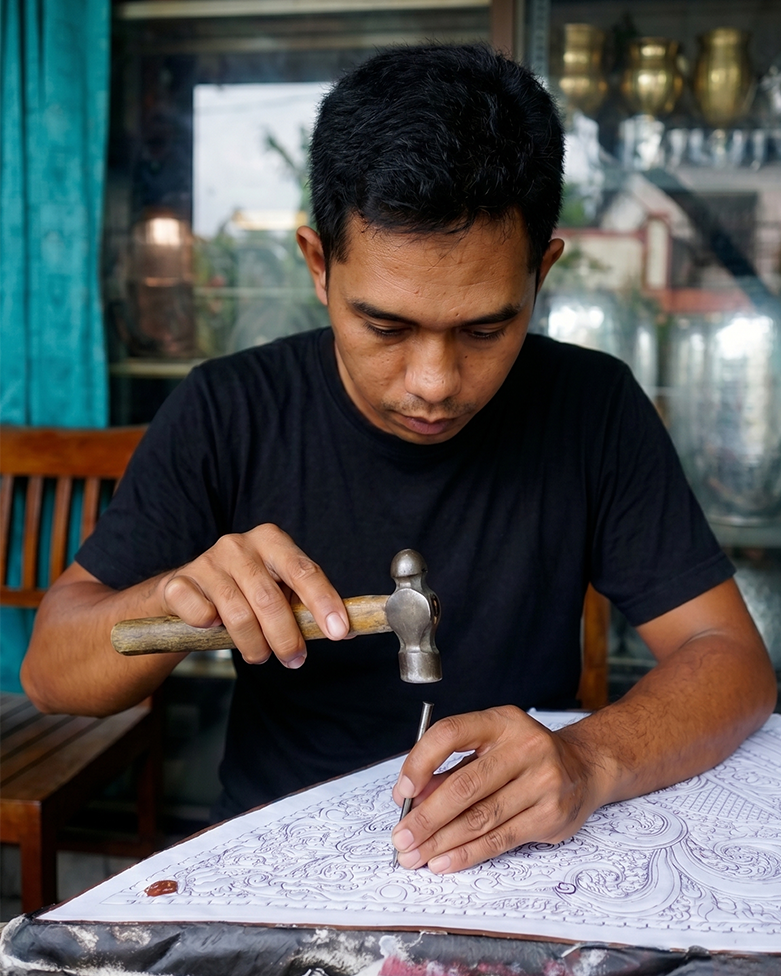Handmade copper worker