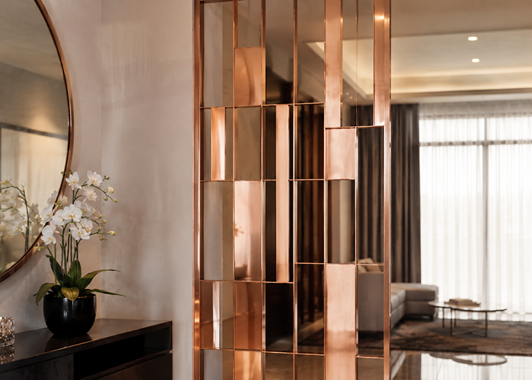 Copper partition room